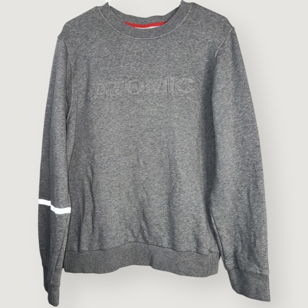 Atomic Ski Alps Origin Gray Crewneck Sweatshirt Embroidered Pullover Mens M